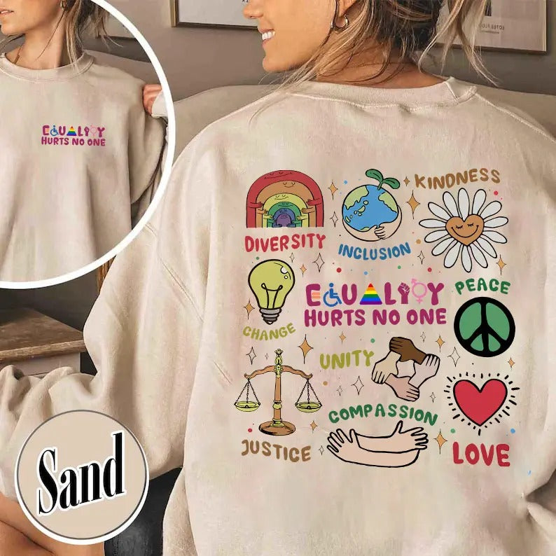 Equality Hurts No One Two Side Shirt, Black Lives Matter Punch Shirt, Equal Rights Tee, Pride Tee, LGBT Shirt ,Human...
