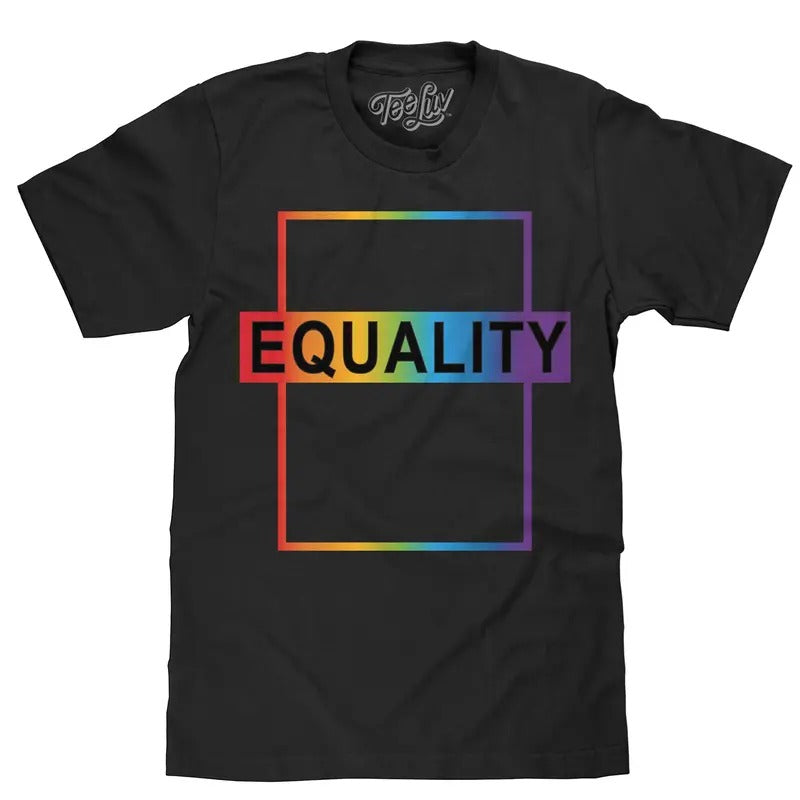 Equality Rainbow T-Shirt - Black Hoodie, Sweatshirt | HypeDripTees.com