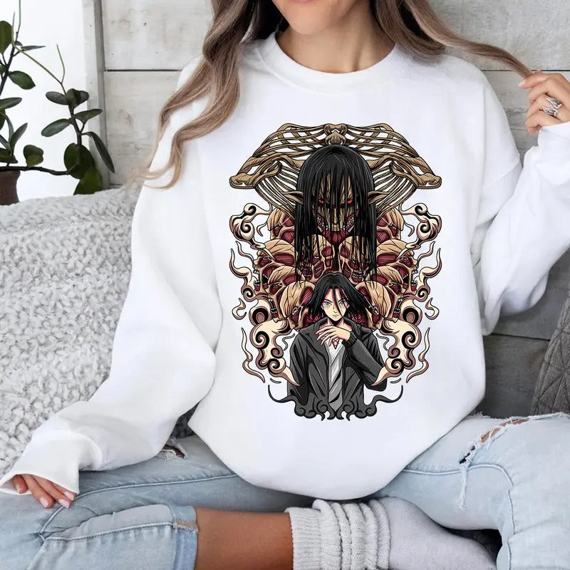 Eren Yeager Anime Unisex T-Shirt, Sweatshirt, Hoodie | HypeDripTees.com
