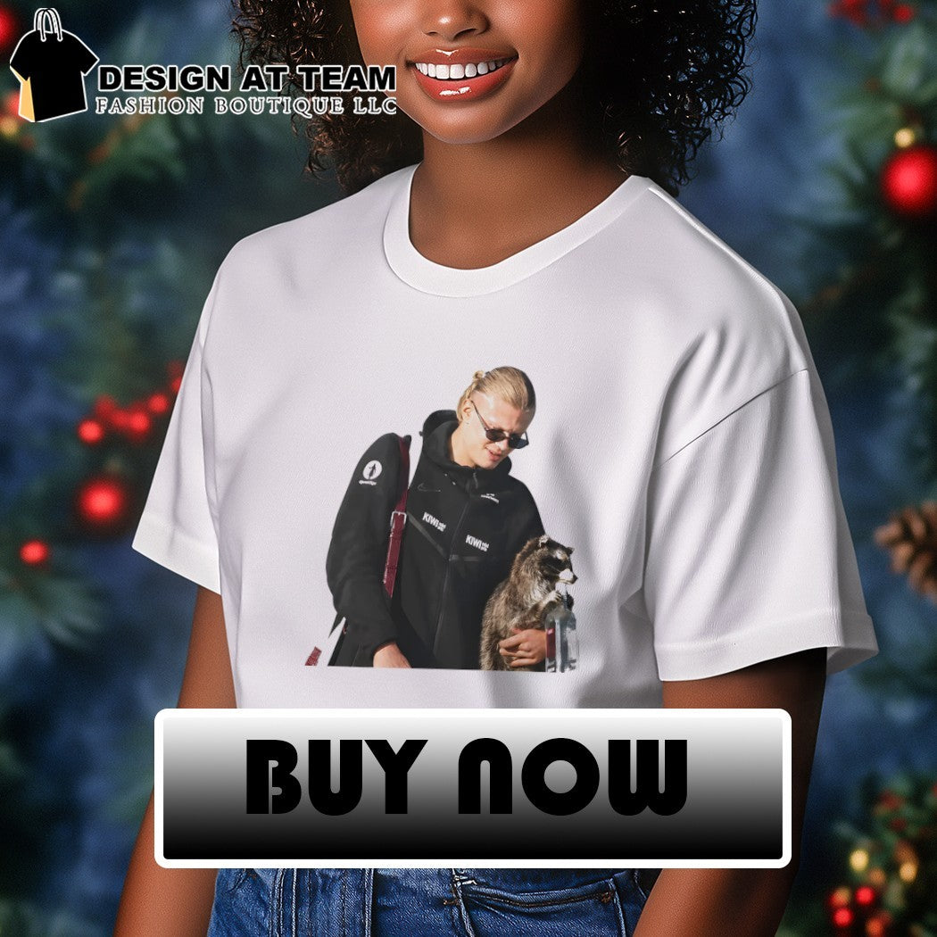 Erling Haaland Raccoon Meme Funny Football Texas shirt