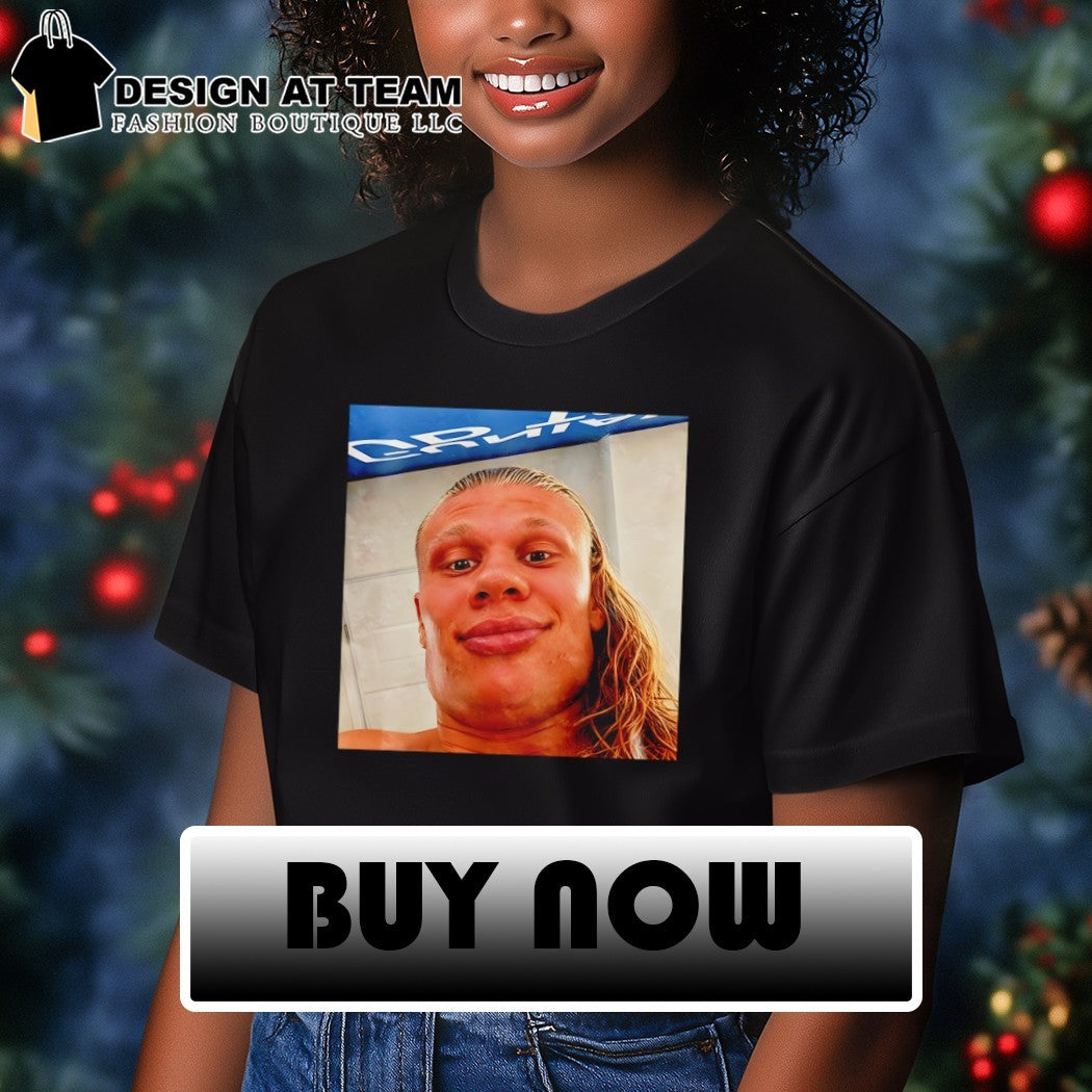 Erling Haaland Smug Face Norway Soccer World Cup photo meme shirt