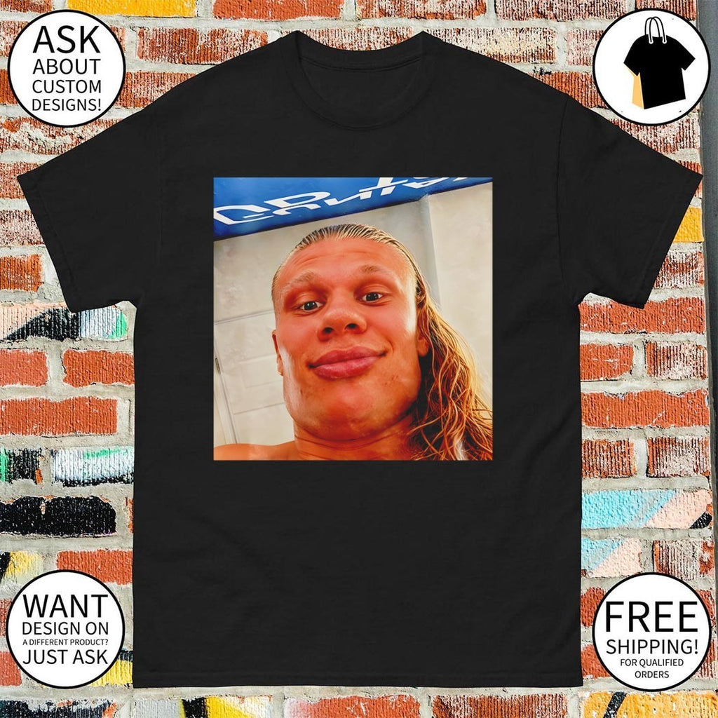 Erling Haaland Smug Face Norway Soccer World Cup photo meme shirt