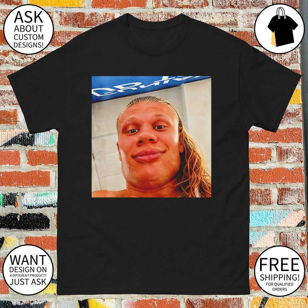Erling Haaland Smug Face Norway Soccer World Cup photo meme shirt