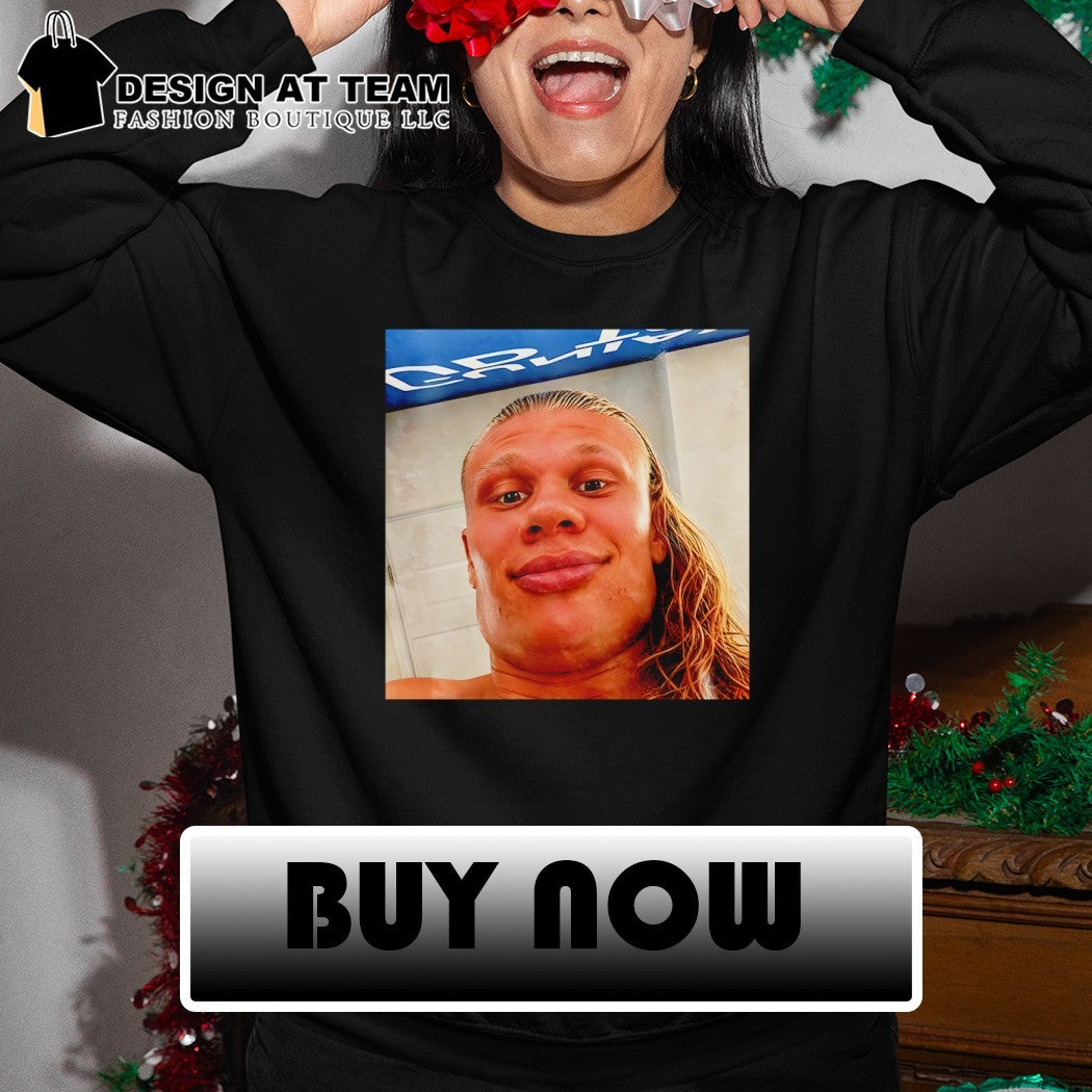 Erling Haaland Smug Face Norway Soccer World Cup photo meme shirt