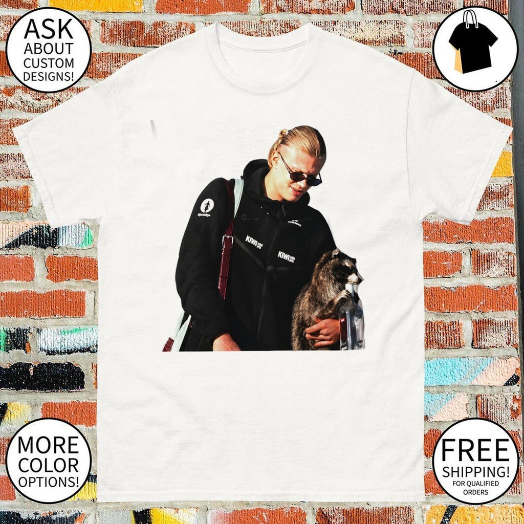 Erling Haaland hug Raccoon Norway Soccer World Cup 2026 meme shirt
