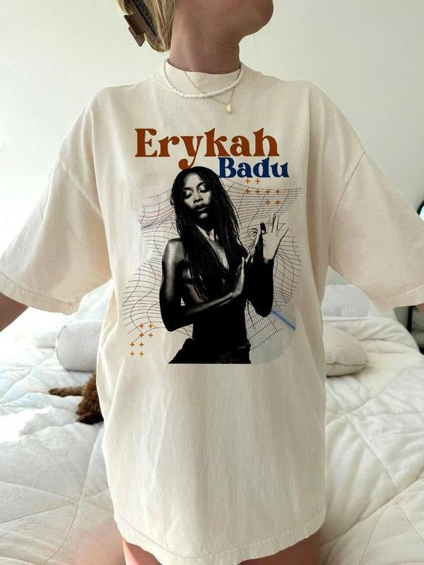 Erykah Badu Graphic tour Shirt, Erykah Badu concert shirt, Erykah Badu shirt Cotton Fit Hoodie, Sweatshirt | HypeDripTees.com