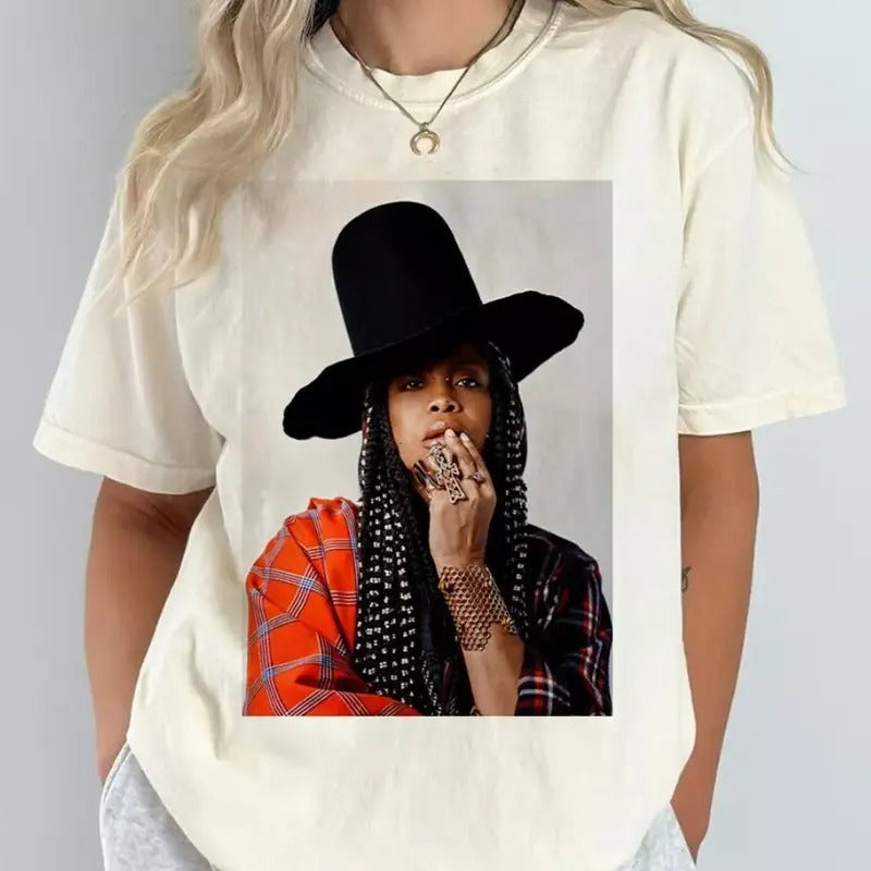 Erykah Badu Shirt Gift For Men Women Unisex Tshirt Cotton Crewneck Hoodie, Sweatshirt | HypeDripTees.com