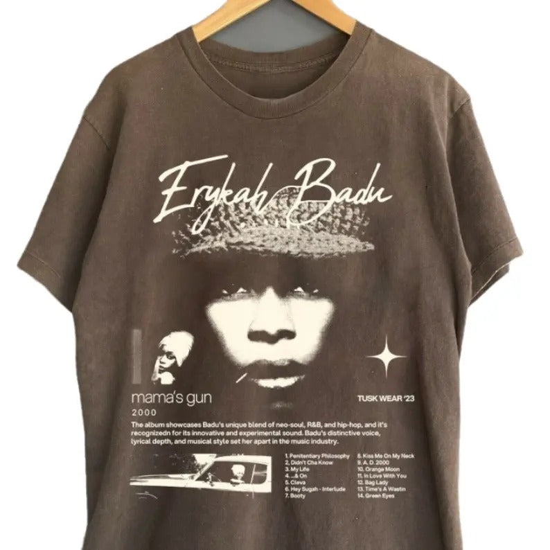 Erykah Badu Shirt, Music Album Graphic Shirt, Erykah Tour Shirt, Gift For Men Women Unisex Top Tee Cotton Fabric Hoodie,...