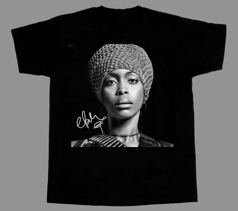 Erykah Badu Signature T-Shirt Short Sleeve Cotton Black Women Men Hoodie, Sweatshirt | HypeDripTees.com