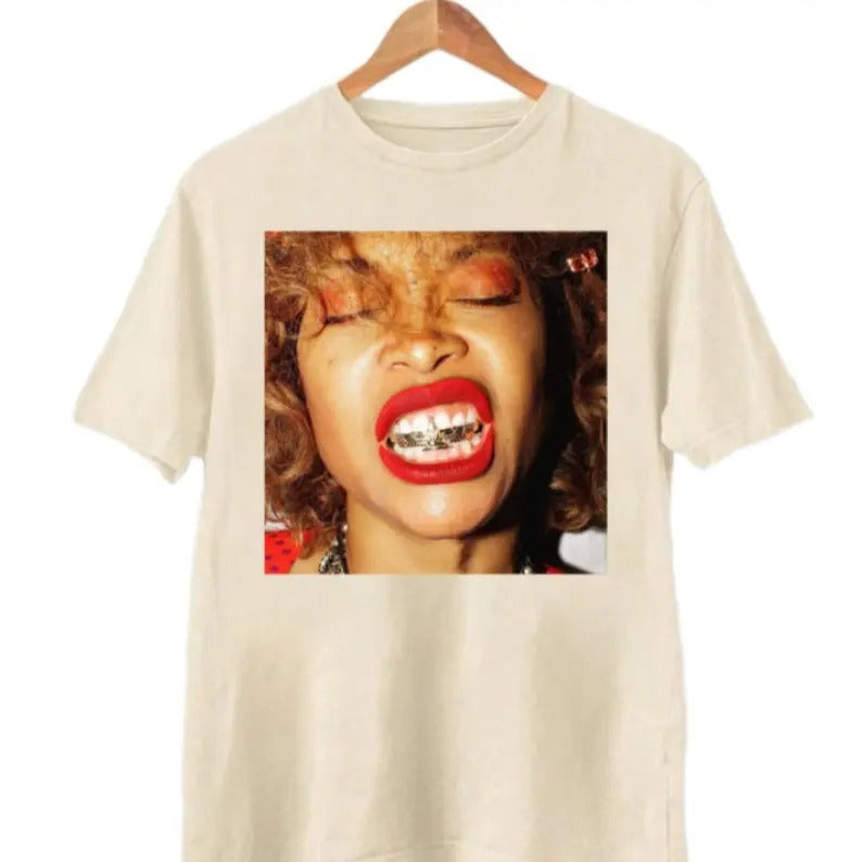 Erykah Badu T-shirt Unisex Cotton Retro 90's Graphic Top Tee Unisex Crewneck Shirt Hoodie, Sweatshirt | HypeDripTees.com