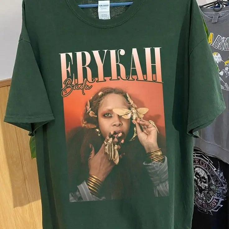 Erykah badu t-shirt, Erykah badu shirt, Erykah Badu tour 2023 shirt Crewneck Cotton Hoodie, Sweatshirt | HypeDripTees.com