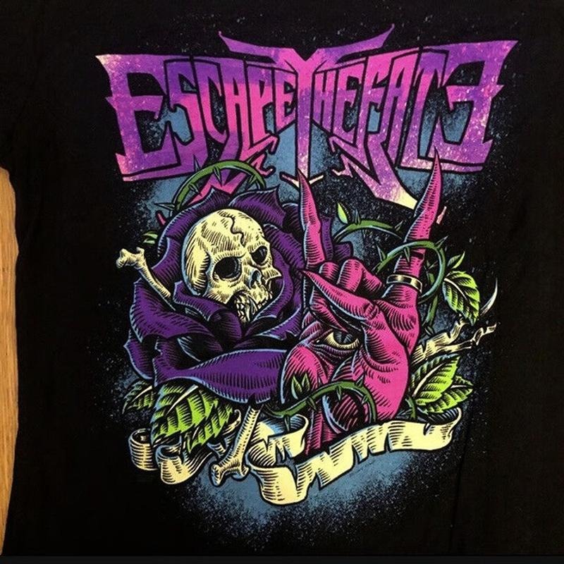 Escape The Fate T- Shirt Short Sleeve Cotton Unisex Full Size Hoodie, Sweatshirt | HypeDripTees.com