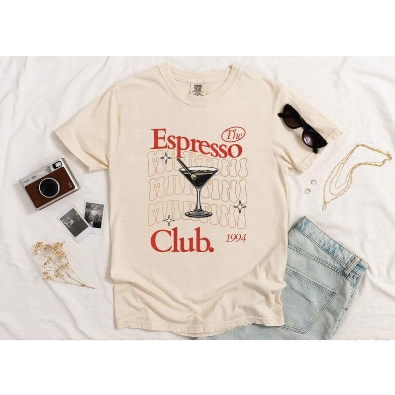 Espresso Martini Club shirt, Trendy Cocktail Shirt, Girls Drinking Shirt, Funny Drinking Shirt, Unisex Cocktail Shirt,...