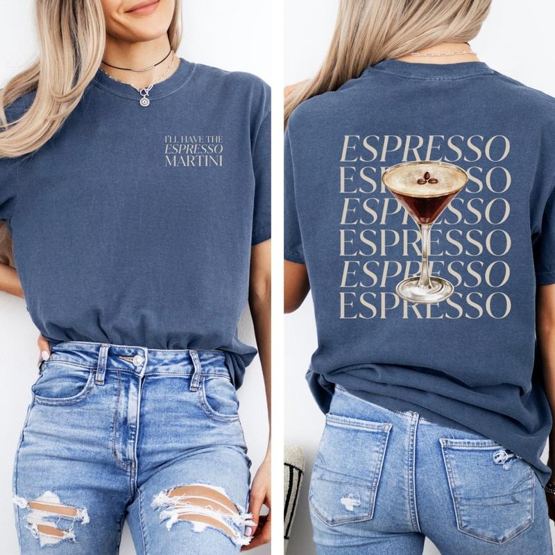 Espresso Martini Shirt Cocktail and Social Club Tee Bachelorette Party T-Shirt Birthday Gift for Best Friend Espresso...