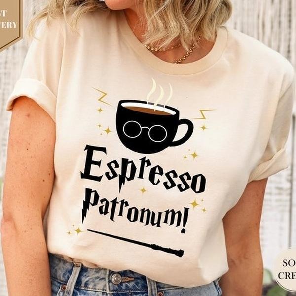 Espresso Patronum Shirt, Coffee Lover Shirt, Wizard Shirt, Coffee Shirt, Magic Coffee shirt, Coffee Gift Tee, Funny...