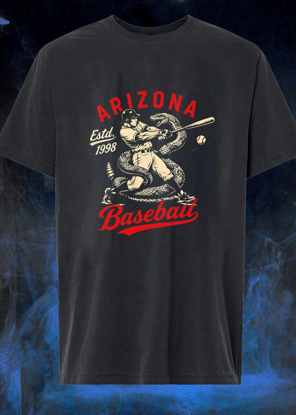 Estd 1998 Arizona Baseball Player Batting Snake Arizona Diamondbacks T-Shirt