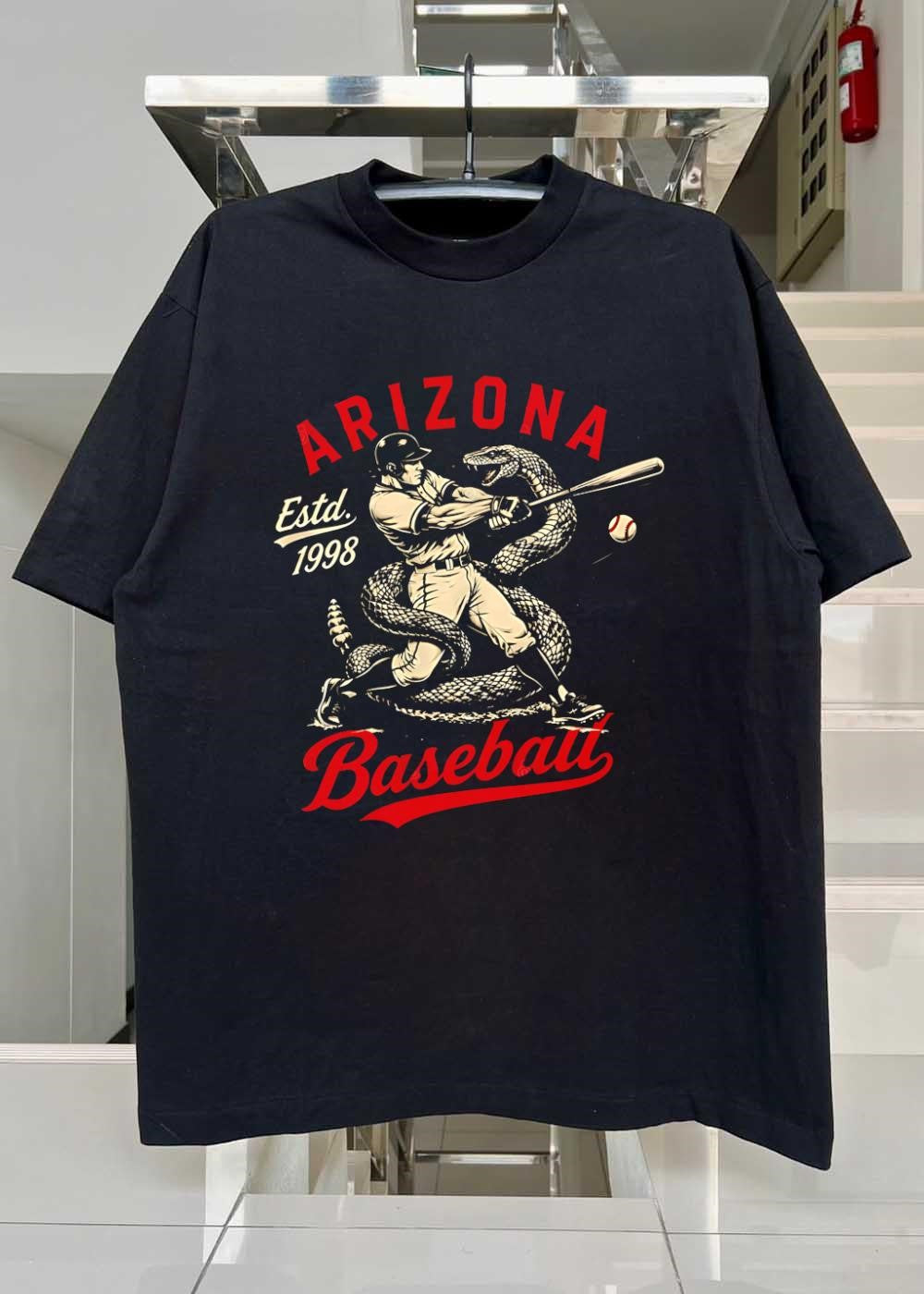 Estd 1998 Arizona Baseball Player Batting Snake Arizona Diamondbacks T-Shirt