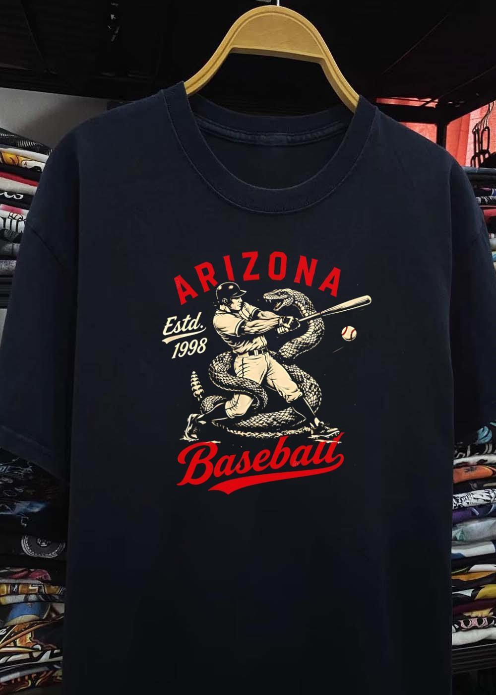 Estd 1998 Arizona Baseball Player Batting Snake Arizona Diamondbacks T-Shirt