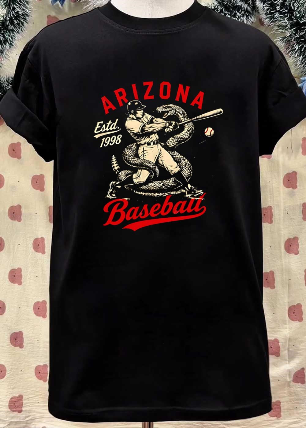 Estd 1998 Arizona Baseball Player Batting Snake Arizona Diamondbacks T-Shirt