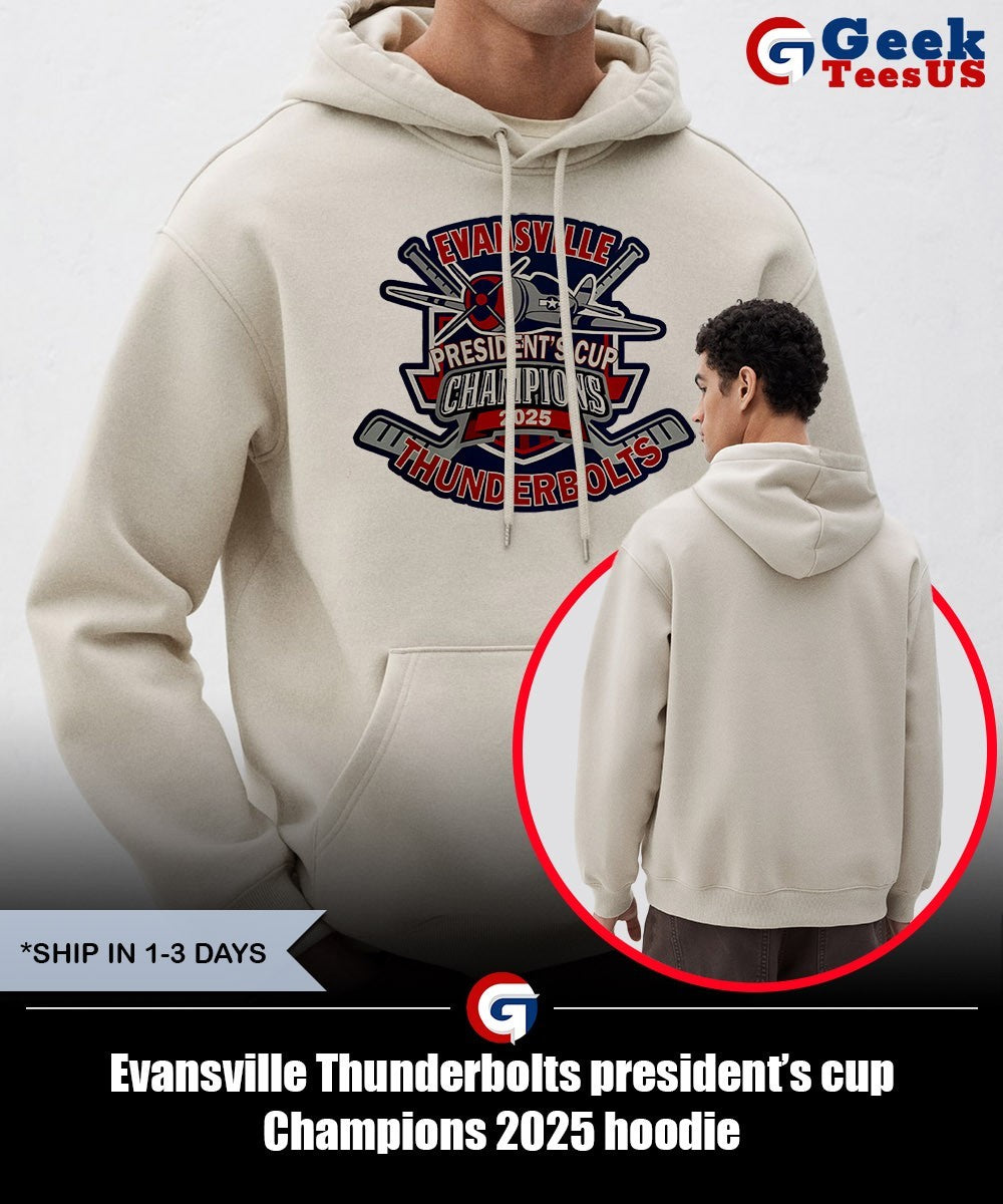Evansville Thunderbolts president’s cup Champions 2025 shirt