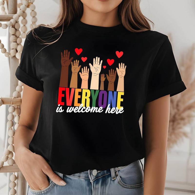 Everyone Is Welcome Here Idaho Teacher Shirt, Education Everyone Is Welcome Here Sweatshirt and Hoodie | HypeDripTees.com