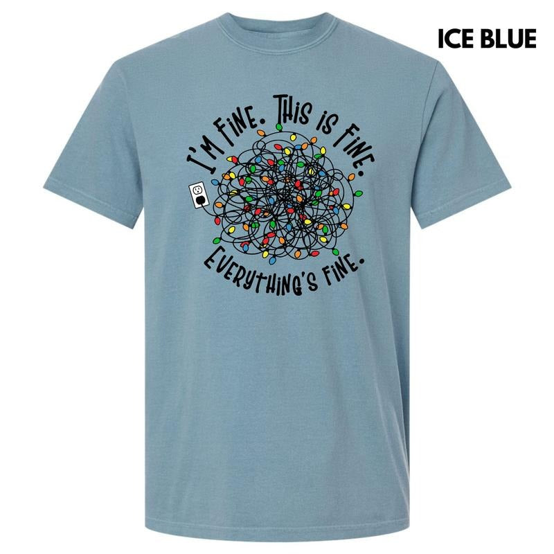 Everything's Fine Lights Comfort Colors T-Shirt 'NLB' Hoodie, Sweatshirt | HypeDripTees.com