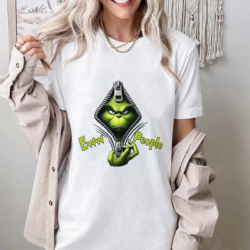 Ew People Shirt, Grnnch Movies Shirt, Vintage Christmas Tshirt Hoodie, Sweatshirt | HypeDripTees.com