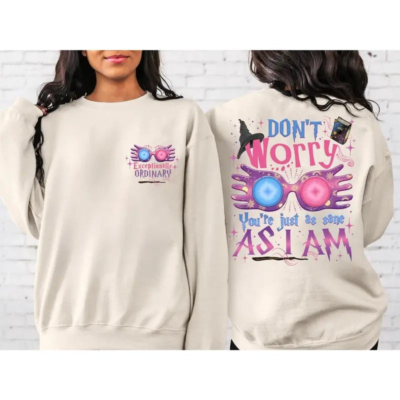Exce|ptionally Ordi|nary Shirts, Magic School Shirts, You're Ju|st As Sane As I am Shirts, Wizard Movie Quotes Sweater...