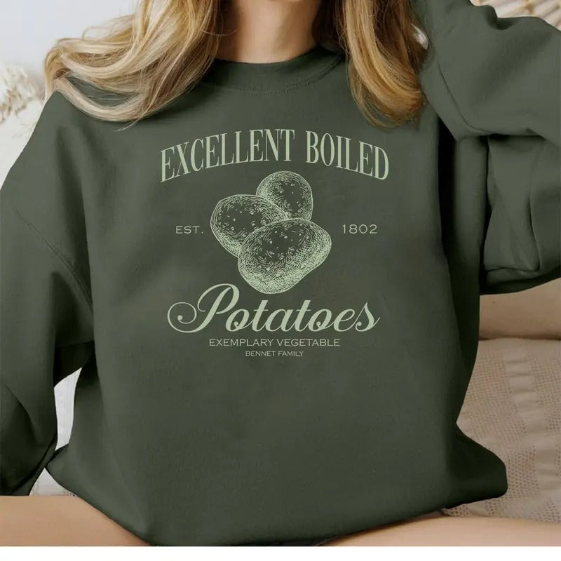 Excellent Boiled Potatoes Sweatshirt, Exemplary Vegetable TShirt,Funny Movie Meme Tee, Gift for Book Lovers, Classic...