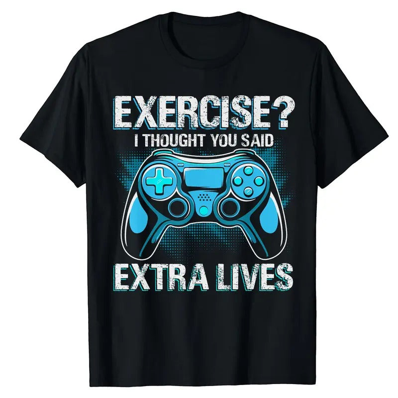 Extra Lives Funny Video Game Controller Retro Gamer Boys T-Shirt Hoodie, Sweatshirt | HypeDripTees.com