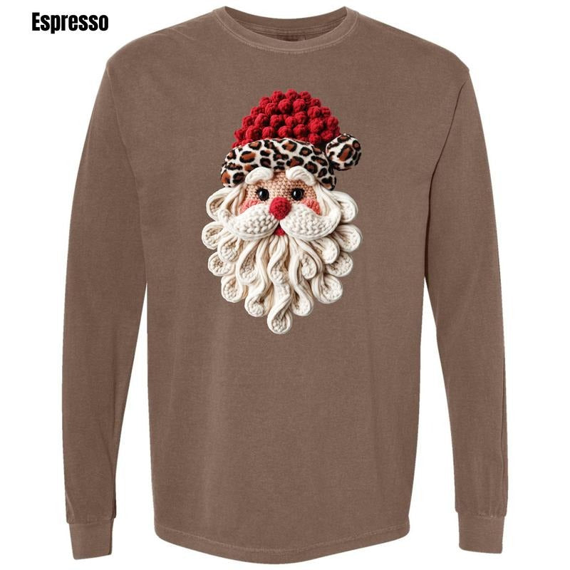 FAKE Crochet Santa Comfort Colors Long Sleeve T-Shirt 'NLB' Hoodie, Sweatshirt | HypeDripTees.com