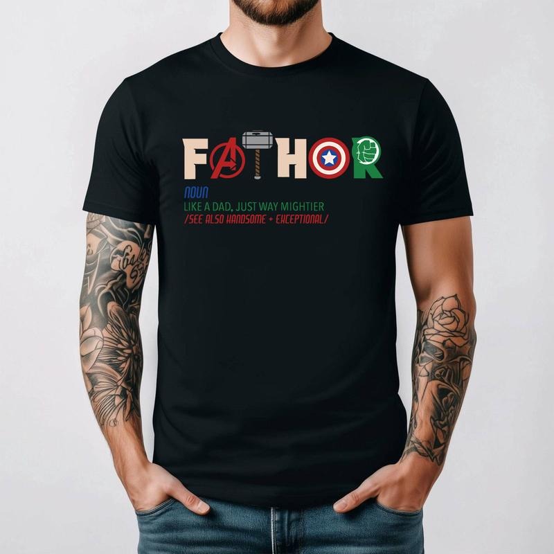 FATHOR Shirt, Avengers Shirt, Fathor Definition Shirt, Funny Father's Day Tee, Dad Gift Hoodie, Sweatshirt | HypeDripTees.com