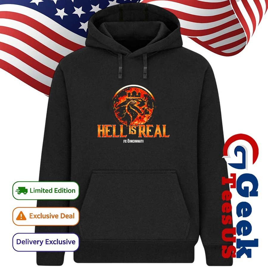 FC Cincinnati Hell is Real Kombat Orange Flame shirt
