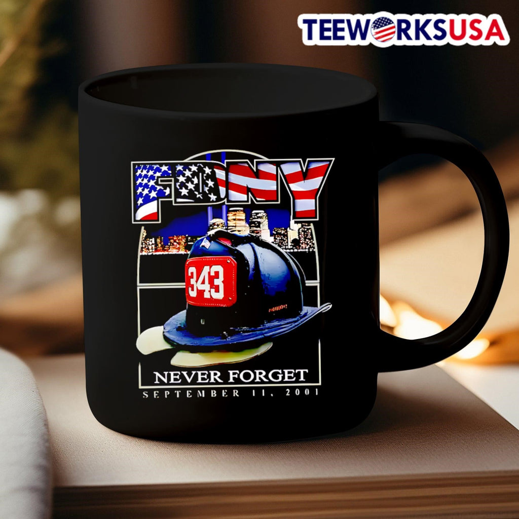 FDNY Never Forget September 11 2001 343 Firefighter Helmet Shirt