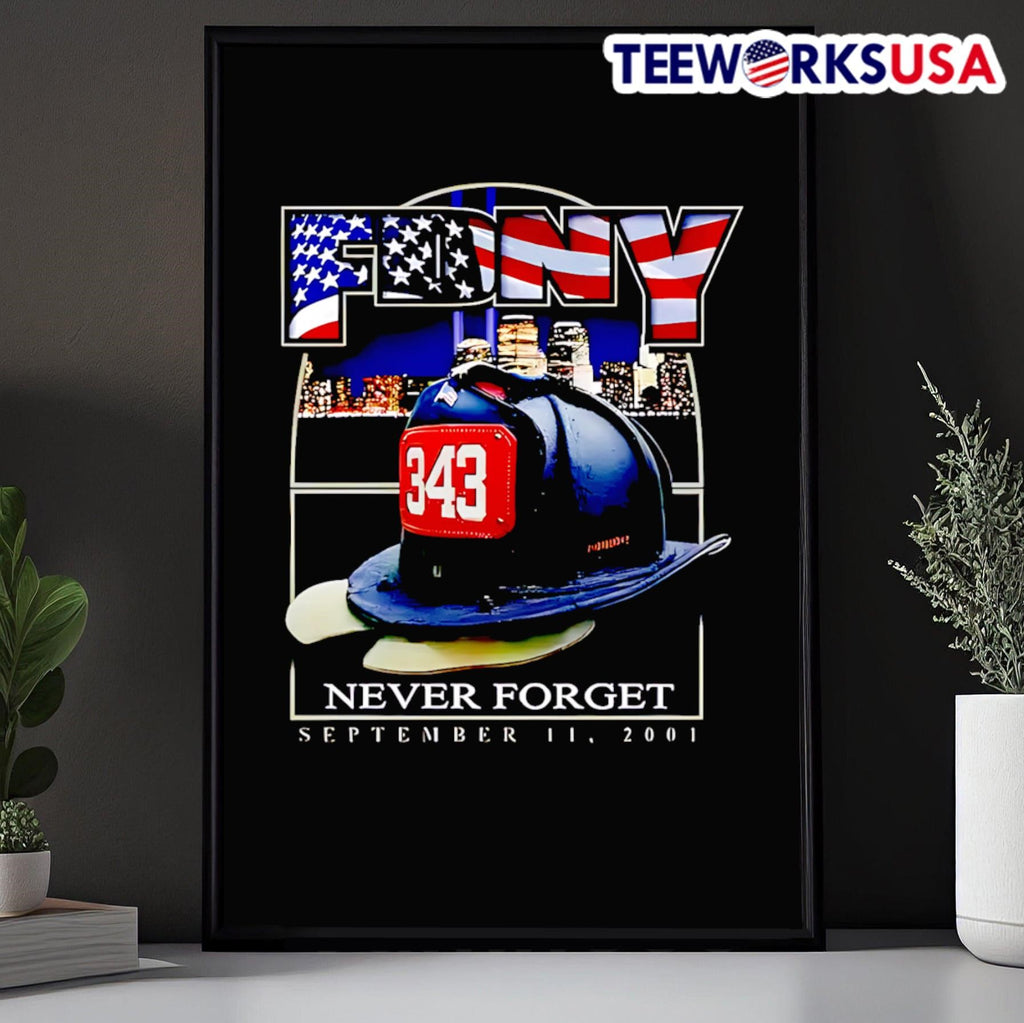 FDNY Never Forget September 11 2001 343 Firefighter Helmet Shirt
