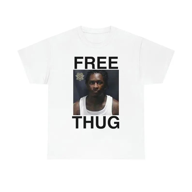 FREE THUG Young Thug MugshoT-Shirt, Gifts Hoodie, Sweatshirt | HypeDripTees.com