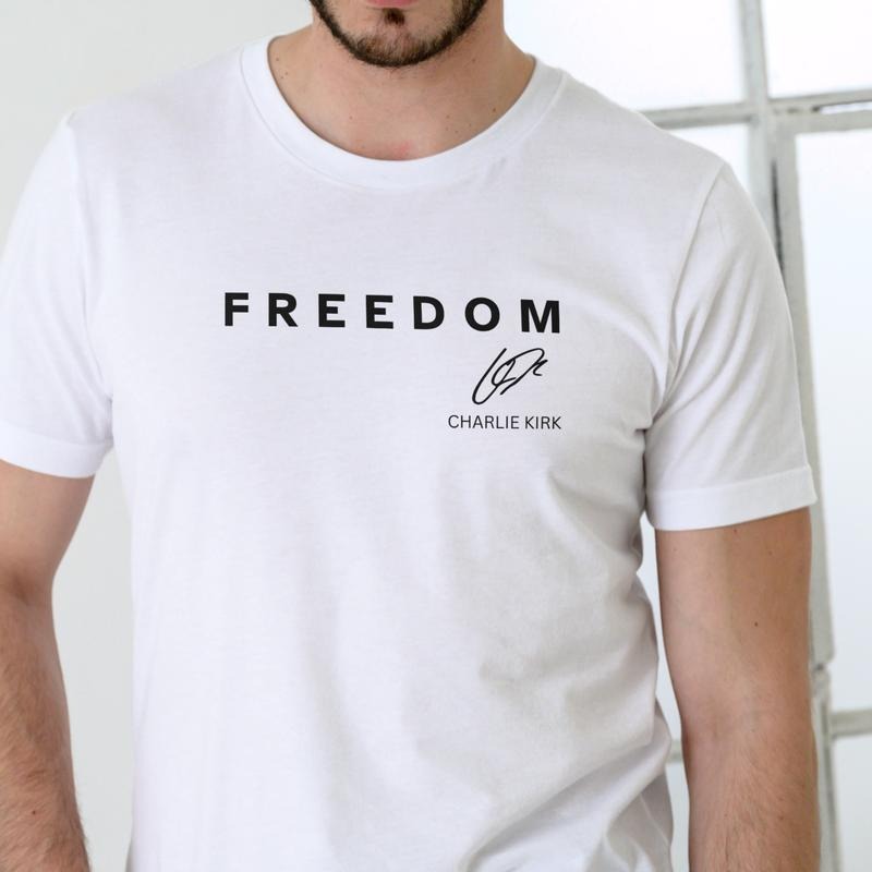 FREEDOM CHARLIE KIRK T Shirt, Unisex Cotton Hoodie, Sweatshirt | HypeDripTees.com