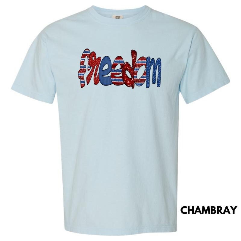 FREEDOM Doodle Comfort Colors T-Shirt Hoodie, Sweatshirt | HypeDripTees.com
