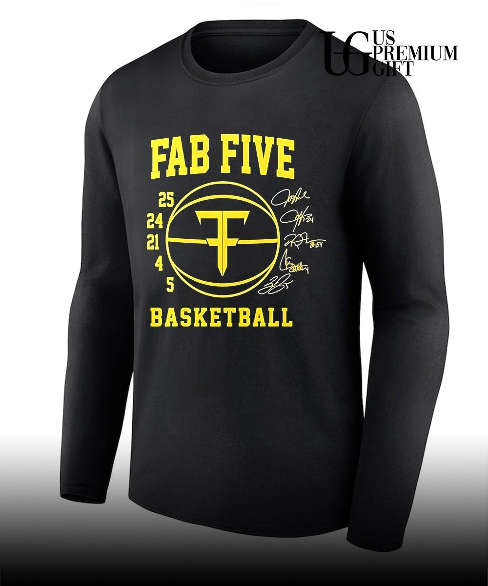 Fab Five Michigan Wolverines men’s basketball signature shirt