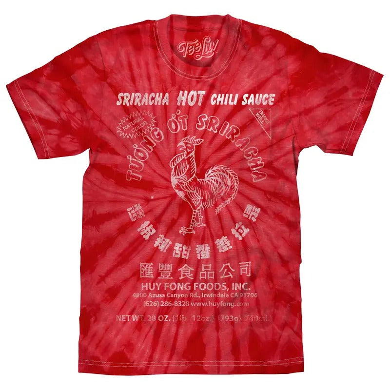 Faded Tuong Ot Sriracha Tie Dye T-Shirt - Spider Red Hoodie, Sweatshirt | HypeDripTees.com