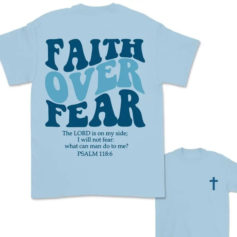 Faith Over Fear Christian Bible Verse Shirt, Christian T-Shirt, Jesus T-Shirt For Men For Women, Graphic Tee For Men...