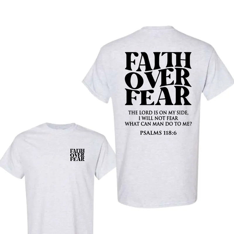 Faith Over Fear Tee Shirt, Christian T-Shirts, Jesus Shirt Hoodie, Sweatshirt | HypeDripTees.com