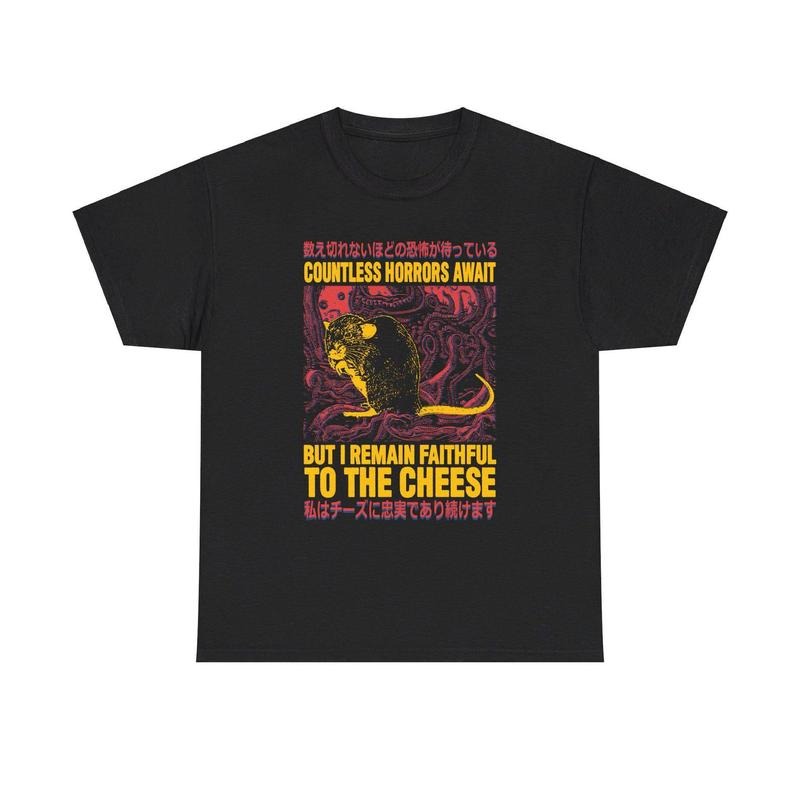 Faithful to the Cheese Japanese Horror Rat T-Shirt Hoodie, Sweatshirt | HypeDripTees.com