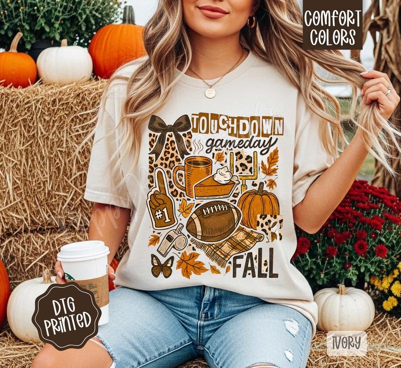 Fall Collage Comfort Colors, Trendy Women's Autumn Tshirt Hoodie, Sweatshirt | HypeDripTees.com