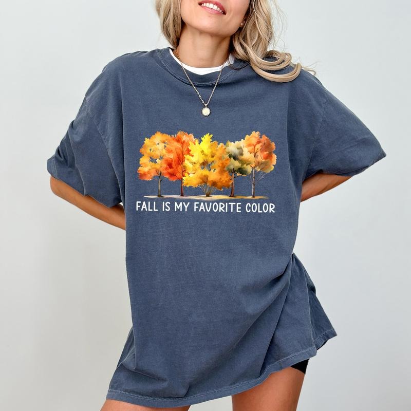 Fall Is My Favorite Color Tee, Fall Trees Unhinged Shirt, Autumn Tree Line T-shirt, Fall Vibes Tee, Autumn Vibes Tee,...
