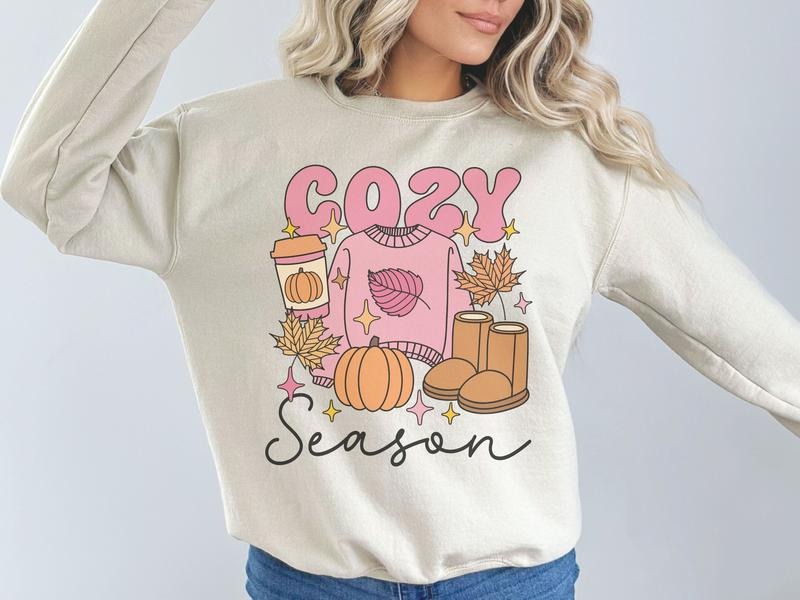 Fall Vibes Set of Cozy Season, It's Okay, & Pumpkin Season Sweatshirts T-Shirts, Hoodie | HypeDripTees.com