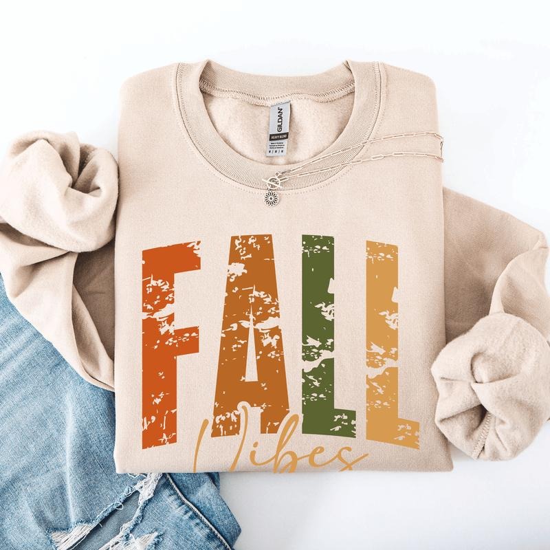 Fall Vibes, Retro Varsity, Autumn, Pumpkin Sweatshirt T-Shirts, Hoodie | HypeDripTees.com