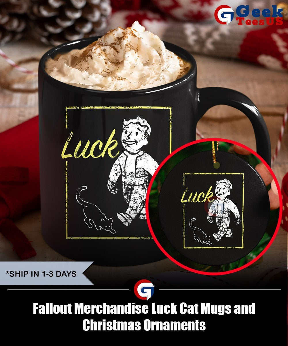 Fallout Merchandise Luck Cat shirt