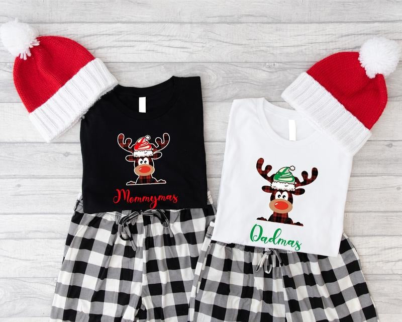 Family Christmas 2023 Shirt, Mommymas And Dadmas T-Shirt, Matching Family Reunion Shirt, Sibling X-mas Gift Tee, Winter...