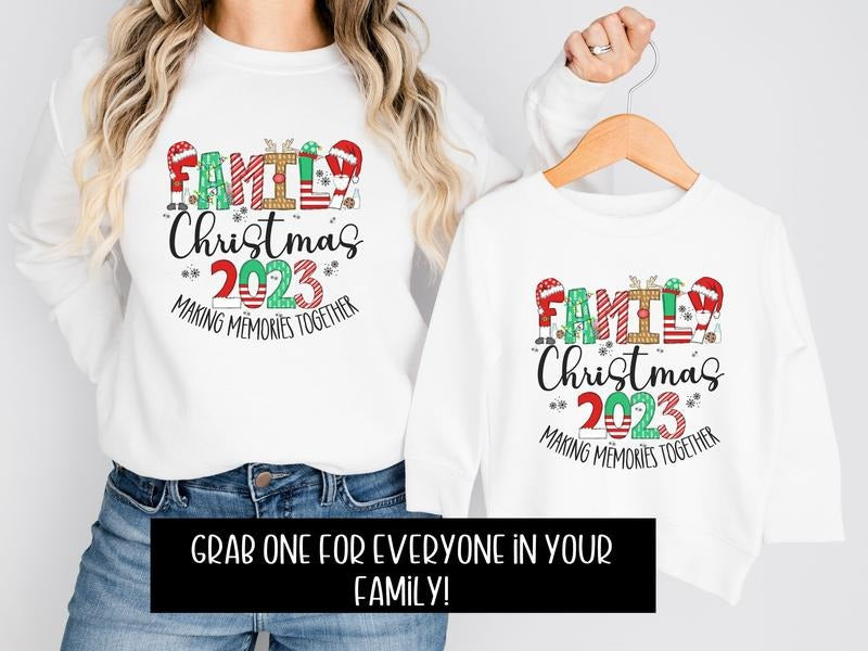Family Christmas 2023 Sweatshirt T-Shirts, Hoodie | HypeDripTees.com